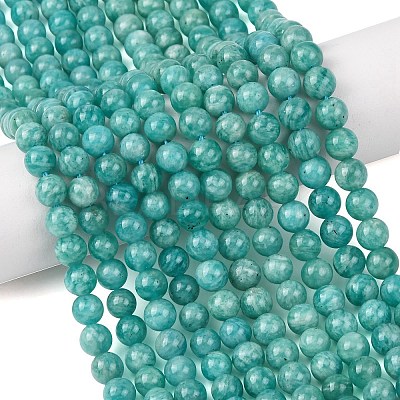 Natural Amazonite Beads Strands G-G453-A02-6mm-1