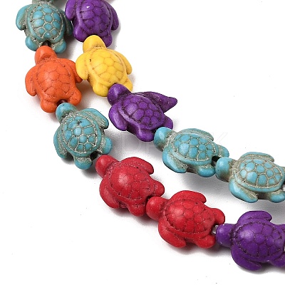 Synthetic Turquoise Beads Strands G-E456-35D-8x10mm-04-1
