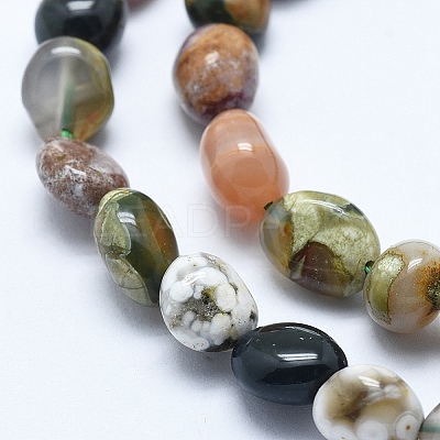 Natural Ocean Jasper Beads Strands X-G-E483-39A-1