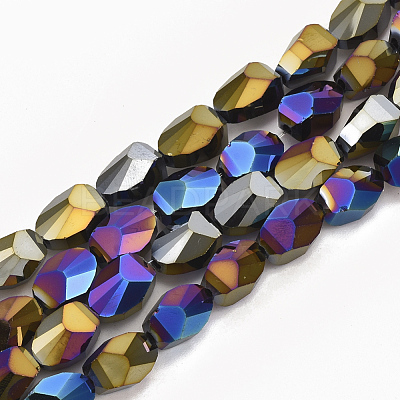 Electroplate Glass Beads Strands EGLA-S176-01-A01-1