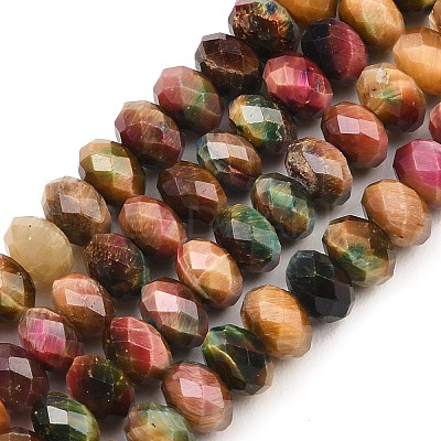Natural Tiger Eye Beads Strands G-C259-A46-5x8mm-1