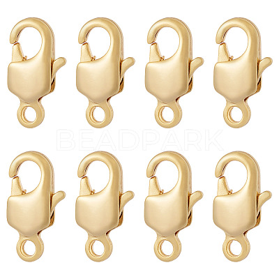 8Pcs Brass Lobster Claw Clasps KK-TA0002-67-1