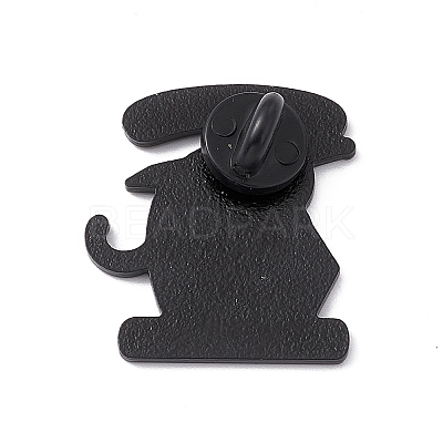 Cat with Word Alloy Brooch for Backpack Clothes JEWB-M024-02B-C-1