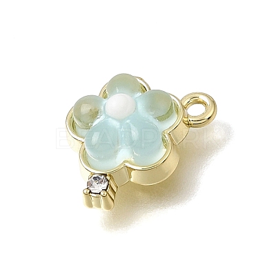 Brass & Resin & Rhinestone Pendants RE-CBAE379-18LG-1