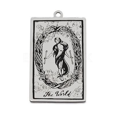 Non-Tarnish 201 Stainless Steel Pendants STAS-S105-LA211-4-1