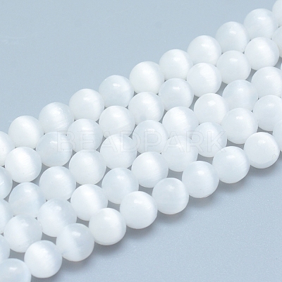 Natural Selenite Beads Strands G-L552H-16-1