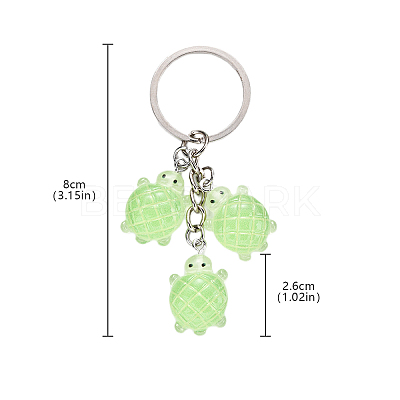 Tortoise Theme Gradient Color & Luminous Resin  Pendant Decoration KEYC-YW00154-01-1