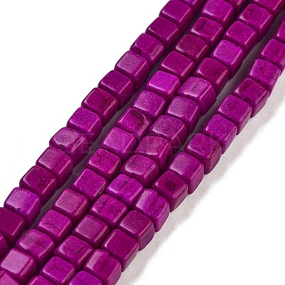 Synthetic Turquoise Beads Strands X-TURQ-G108-4x4mm-02-1