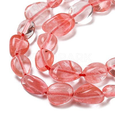 Cherry Quartz Glass Beads Strands G-P497-01A-10-1