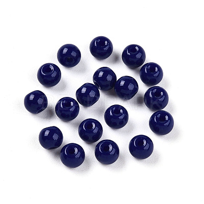 Opaque Solid Color Glass Beads GLAA-N007-4mm-A06-1