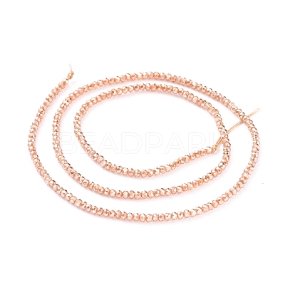 Electroplate Glass Beads Strands EGLA-F149-PL-02-1
