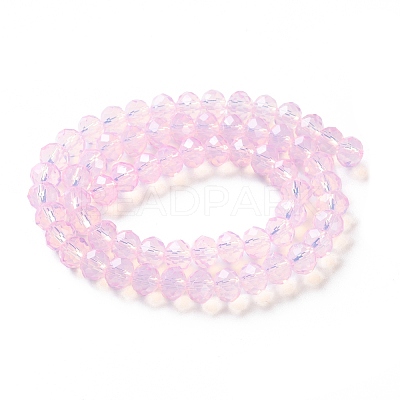 Baking Paint Transparent Glass Beads Strands X-DGLA-A034-J8MM-D09-1