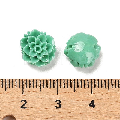 Synthetic Coral 3D Flower Rose Beads CORA-L046-A-1
