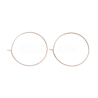 Ion Plating(IP) 316L Surgical Stainless Steel Hoop Earring Findings STAS-D164-06RG-1