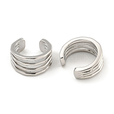 Brass Cuff Earrings EJEW-C104-143P-1