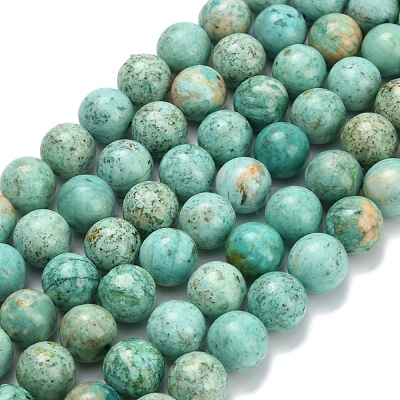 Natural Peruvian Turquoise(Jasper) Beads Strands G-L642-B08-10mm-1
