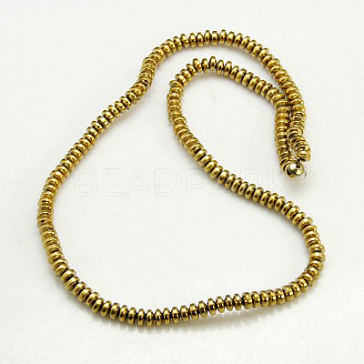 Non-Magnetic Synthetic Hematite Beads Strands G-C124-4x2mm-1-1