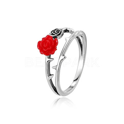 Alloy & Acrylic Finger Rings FS-WG9572E-02-1