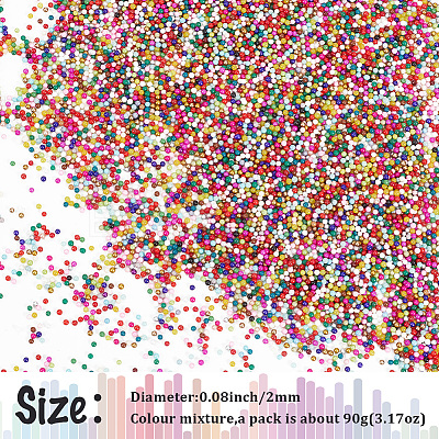 90G Glass Beads GLAA-GF0001-16-1