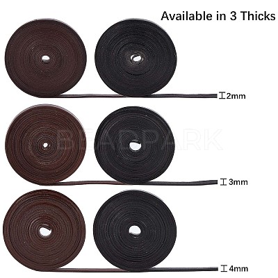 Flat Cowhide Leather Cord WL-GF0001-09B-02-1