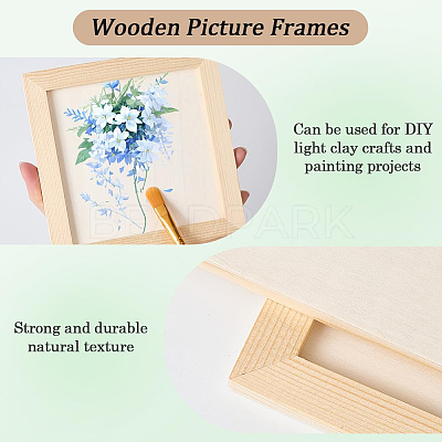 DIY Children Wood Decoration Clay Picture Frame WOOD-WH20008-07E-1