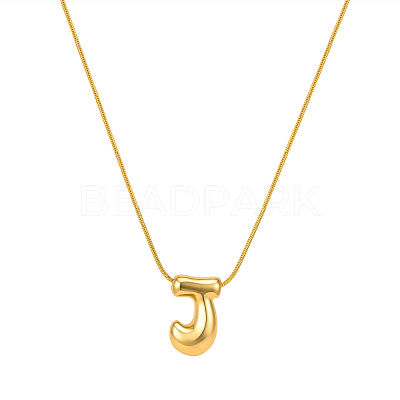 304 Stainless Steel Alphabet Pendant Necklaces for Men and Women GP1122-10-1