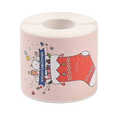 200Pcs Christmas Theme Paper Self-Adhesive Stickers DIY-M070-02H-1