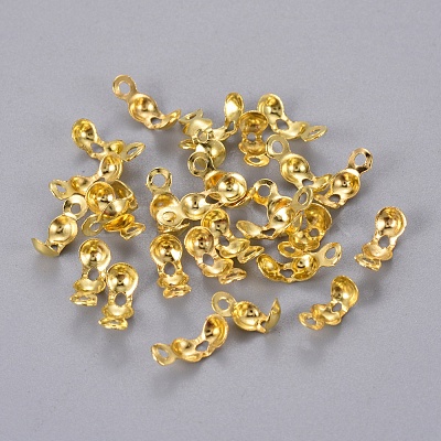 Iron Bead Tips Knot Covers E037Y-G-1