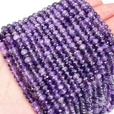 Natural Amethyst Beads Strands G-C127-B02-01-1