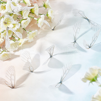 100Pcs Polyester Fabric Wings Crafts Decoration FIND-SC0002-04-1