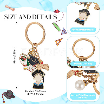 Acrylic & Alloy Enamel Keychain KEYC-TAC00054-1