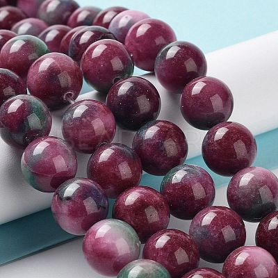Dyed Natural Malaysia Jade Beads Strands G-G021-01D-05-1