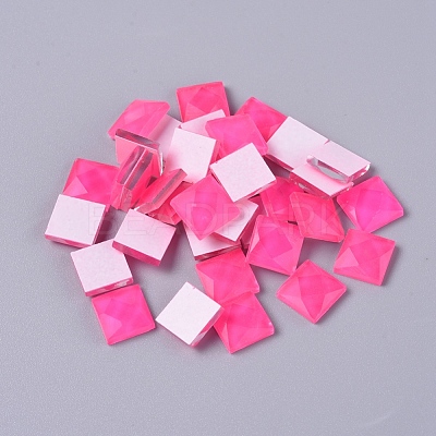 Faceted Glass Cabochons DIY-WH0121-46F-1
