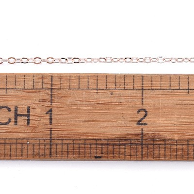 Brass Flat Oval Cable Chains CH030-RG-1