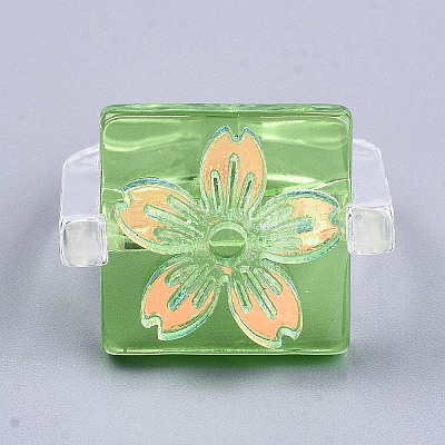 Transparent Resin Cuff Rings RJEW-T017-03A-1