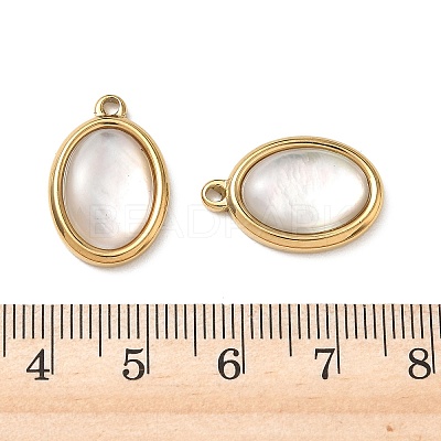 Natural Freshwater Shell Pendants STAS-G397-06G-01-1