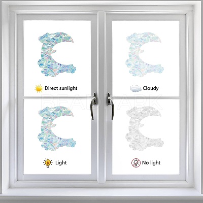 Waterproof PVC Colored Laser Stained Window Film Static Stickers DIY-WH0314-132-1