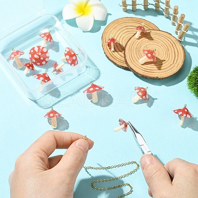 15Pcs 3 Styles Plastic Pendants KY-CJ0002-13-1