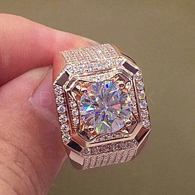 Square Alloy with Crystal Rhinestone Finger Rings FS-WG9BB87-04-1