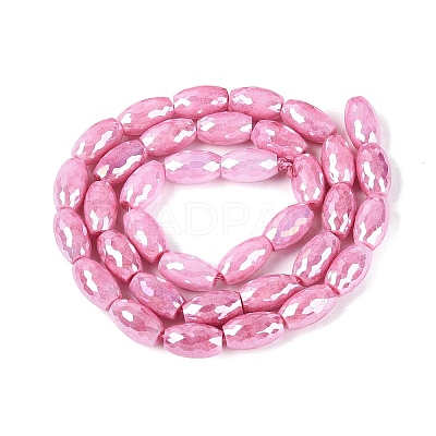 Anti-Tarnish Electroplate Glass Beads Strands EGLA-Q130-02A-12-1