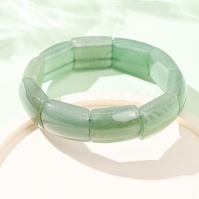 Rectangle Natural Green Aventurine Beaded Stretch Bracelets for Women Men GG-CBA9ACE-C08-1