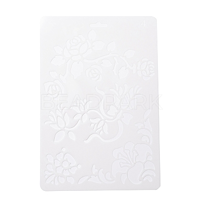 Plastic Reusable Drawing Painting Stencils Templates DIY-F018-B04-1