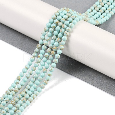 Synthetic Turquoise Beads Strands G-U004-02Q-1