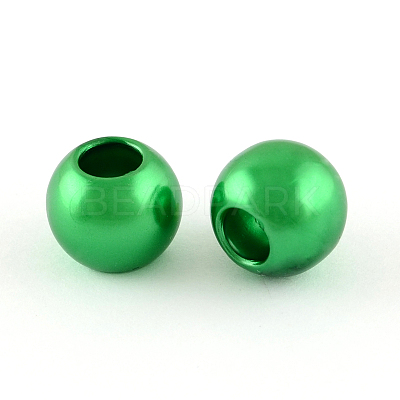 ABS Plastic Imitation Pearl European Beads X-MACR-R530-12mm-A74-1