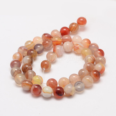Natural Sardonyx Beads Strands X-G-K155-D-8mm-01-1