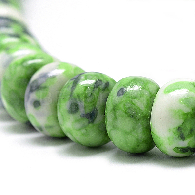 Synthetic Ocean White Jade Beads Strands LS-G-S257-5x10mm-11-1