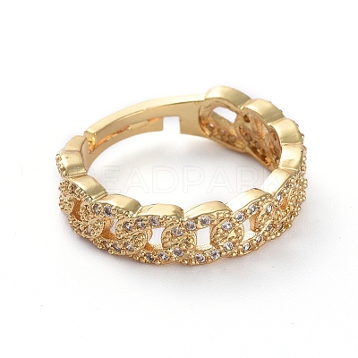 Adjustable Brass Finger Rings RJEW-G096-22G-1