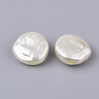 ABS Plastic Imitation Pearl Beads X-OACR-T022-04-1