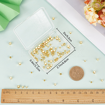 150Pcs 3 Style Brass Beads KK-CN0002-71G-1