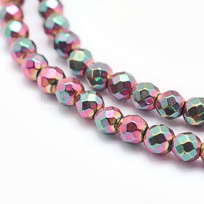 Electroplate Non-magnetic Synthetic Hematite Beads Strands G-L486-D-02-1